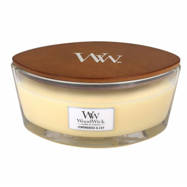 Lumanare parfumata - Ellipse Lemongrass and Lily | WoodWick - 1 | YEO