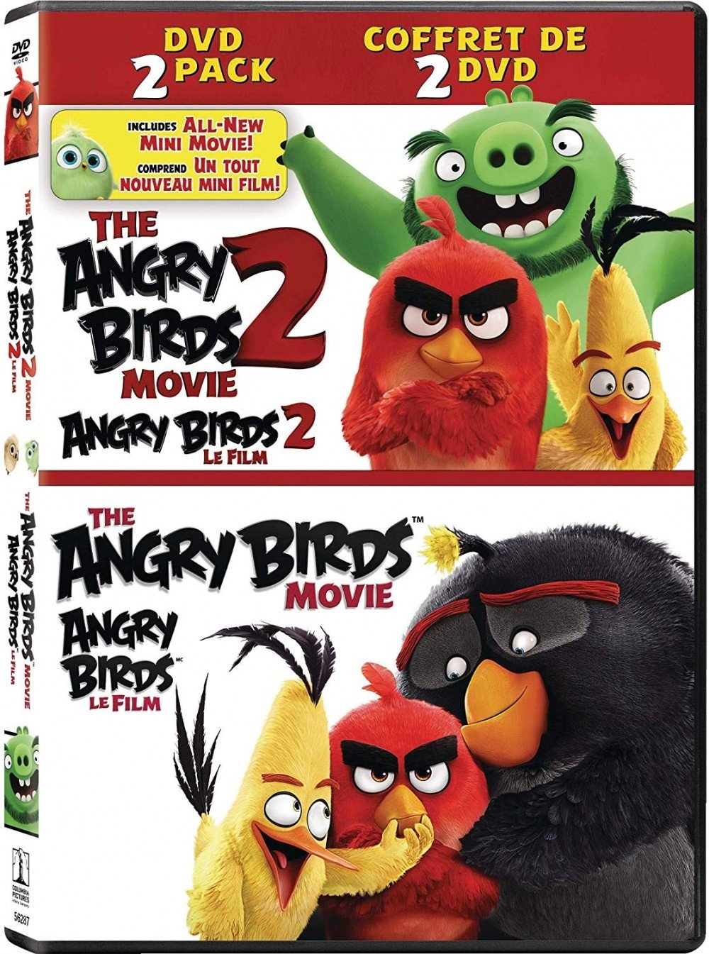 Angry Birds 1 Filmul + Angry Birds 2 Filmul (Colectie 2 DVD-uri) / The Angry Birds 1+2 Movie Collection