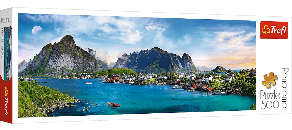 Puzzle 500 piese - Panorama - Norvegian Lofoten | Trefl - 2 | YEO