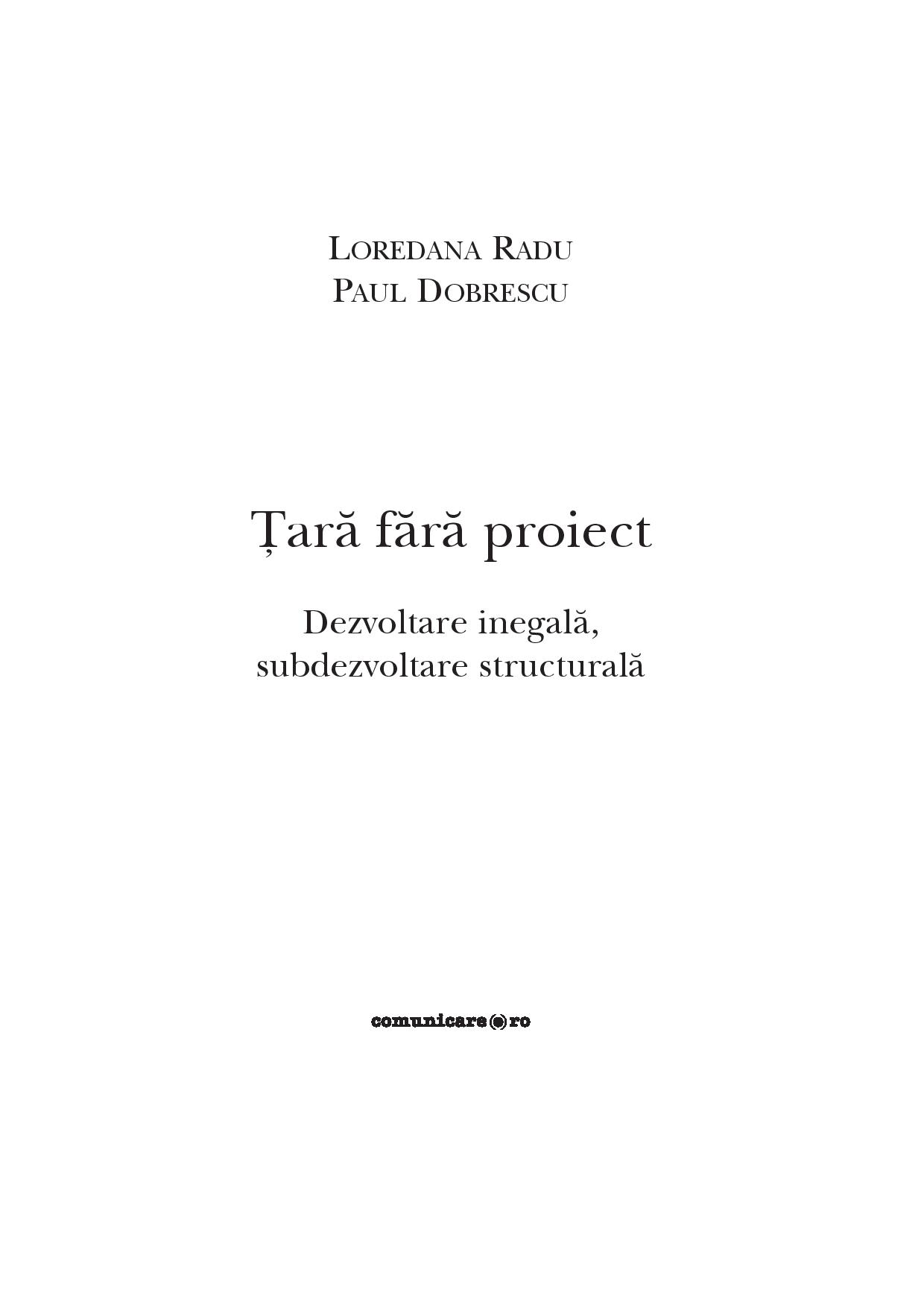 Tara fara proiect | Loredana Radu, Paul Dobrescu