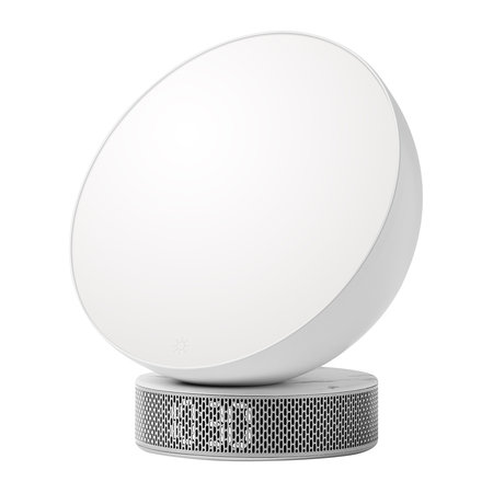 Ceas cu alarma Miami Sunrise Light Therapy- White Marbre | Lexon