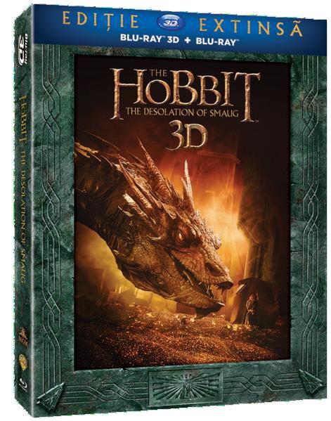 Pachet 5 Blu-Ray Hobbitul: Dezolarea lui Smaug - Editie extinsa 2D + 3D (Blu Ray Disc) / The Hobbit: The Desolation of Smaug | Peter Jackson