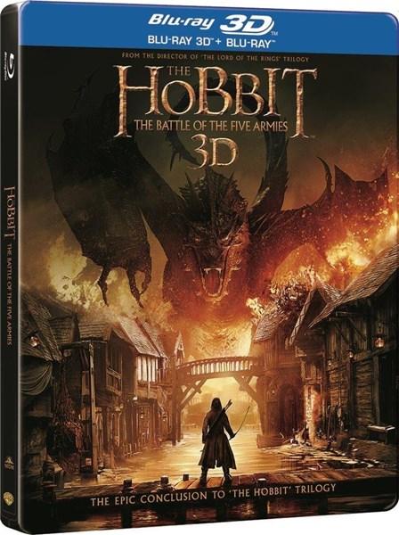Hobbitul 3: Batalia celor cinci ostiri / The Hobbit: The Battle of the Five Armies Blu-Ray 3D Steelbook | Peter Jackson (Blu-Ray poza noua