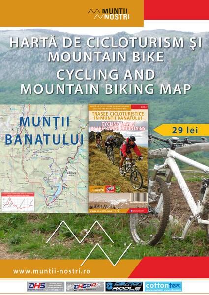 Harta Trasee Cicloturistice si Mountain Bike in Muntii Banatului |