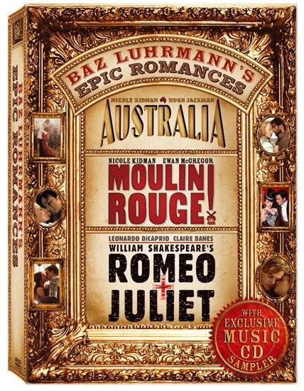 Baz Luhrmann's Epic Romances Box Set: Australia, Moulin Rouge, Romeo + Juliet | Baz Luhrmann