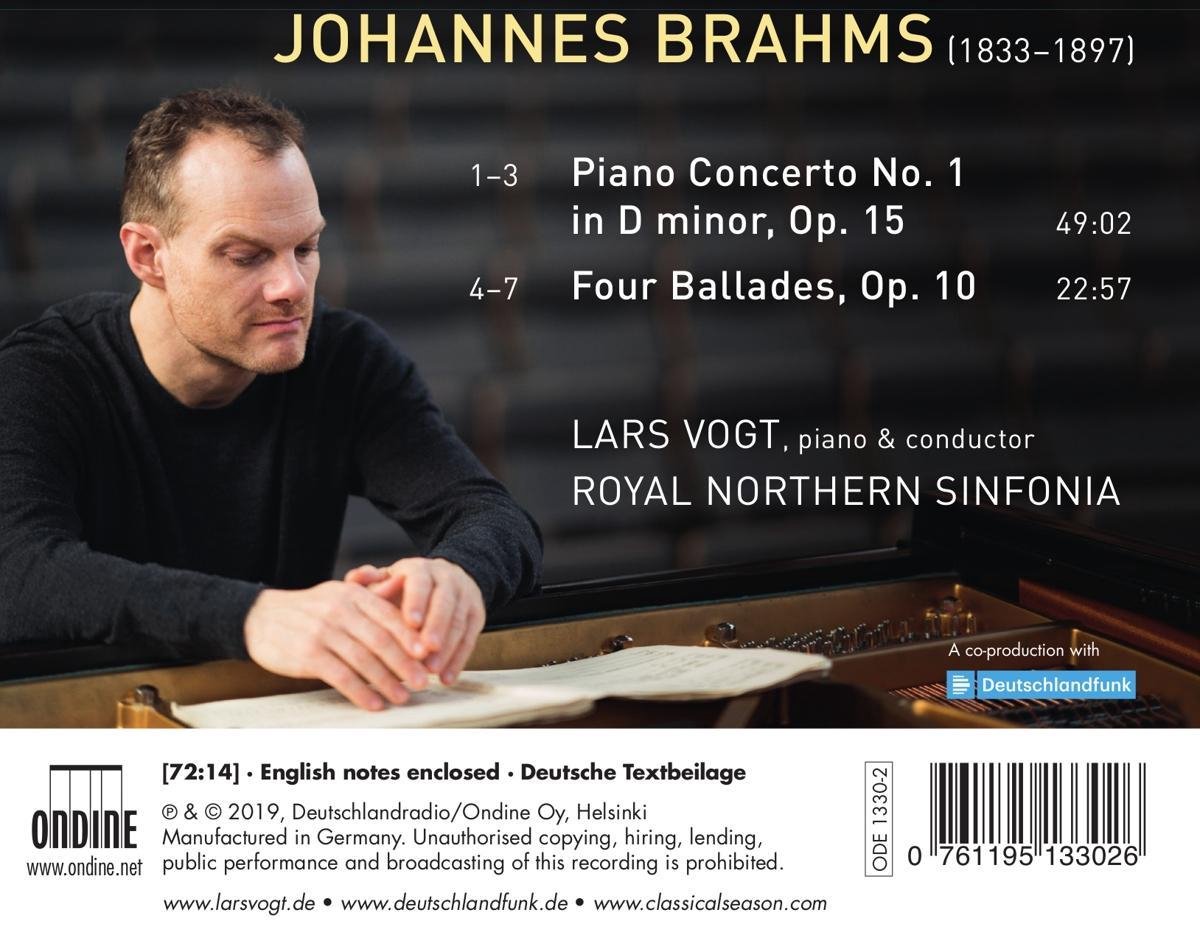 Brahms - Piano Concerto No. 1, Op. 15 - Four Ballades | Johannes Brahms, Lars Vogt, Royal Northern Sinfonia