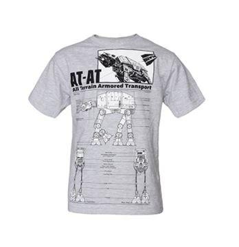 Tricou copii Star Wars, model AT-AT Walker, gri, marimea 128-134 cm |