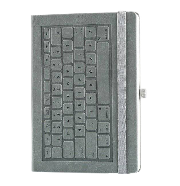 Carnet - Keyboard A5, grey, hard cover, plain | Mediaform