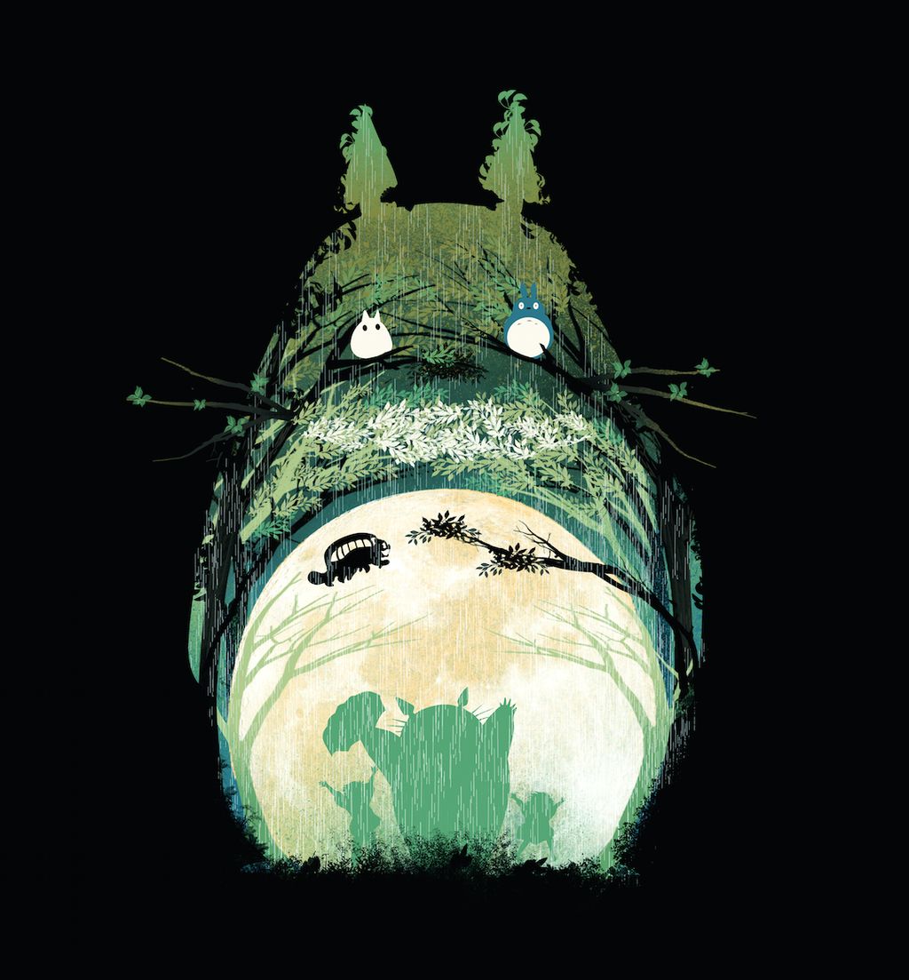 Mini Poster metal -Totoro - by Dan Fajardo | Displate