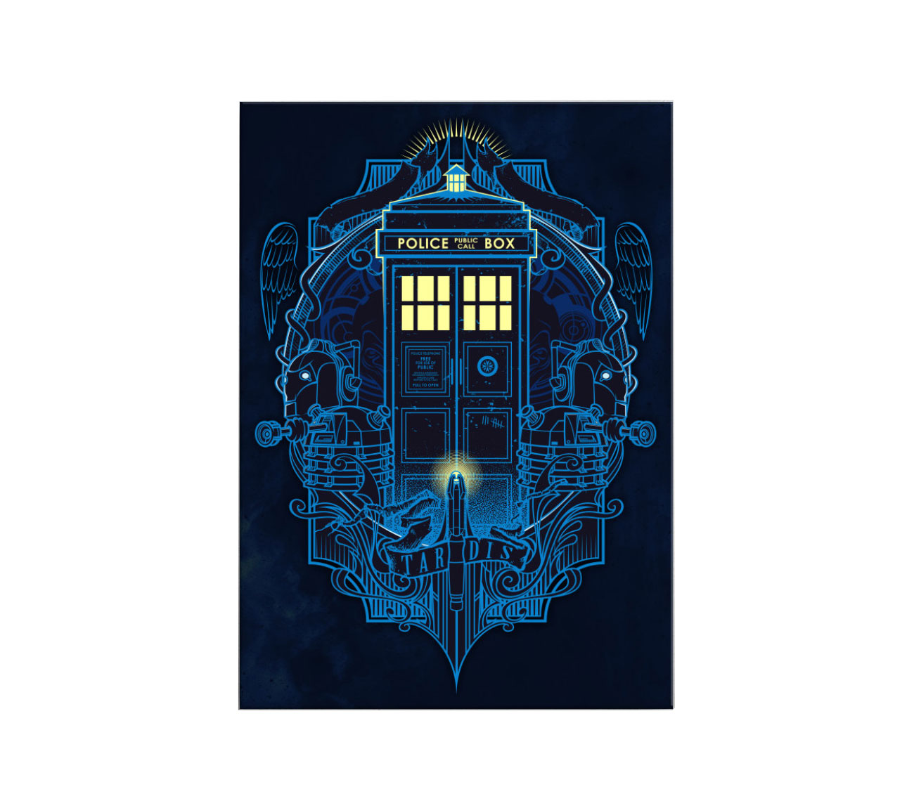 Mini Poster metal - Tardis - by studiom6 | Displate