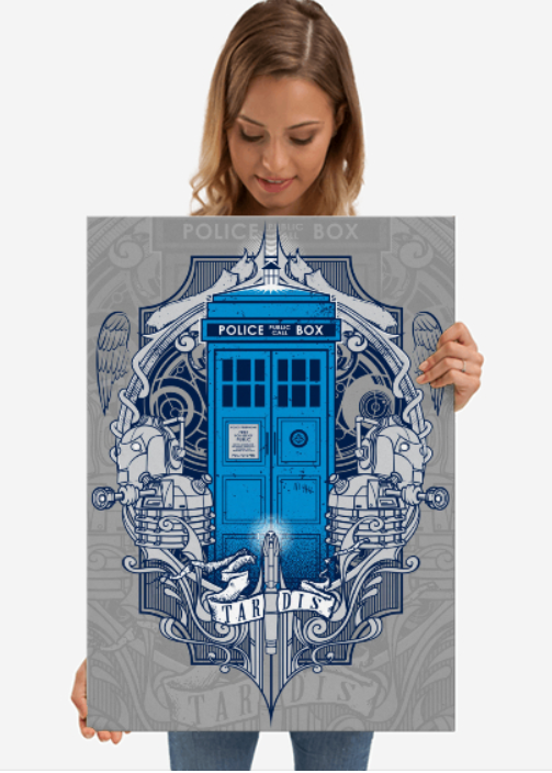 Poster metal L format - Tardis | Displate - 4 | YEO