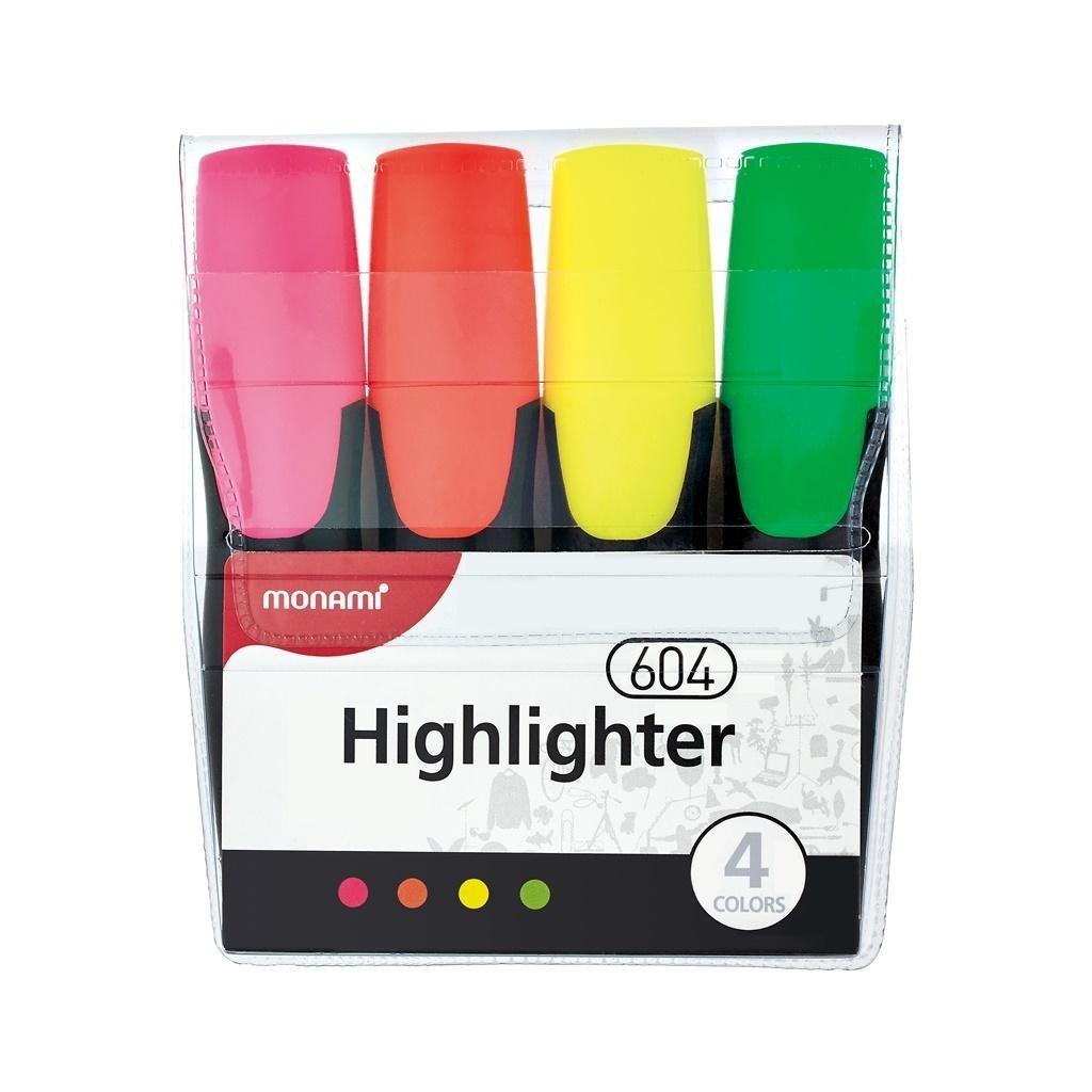 Set Textmarker - Highlighter 604 - 4 culori | Monami