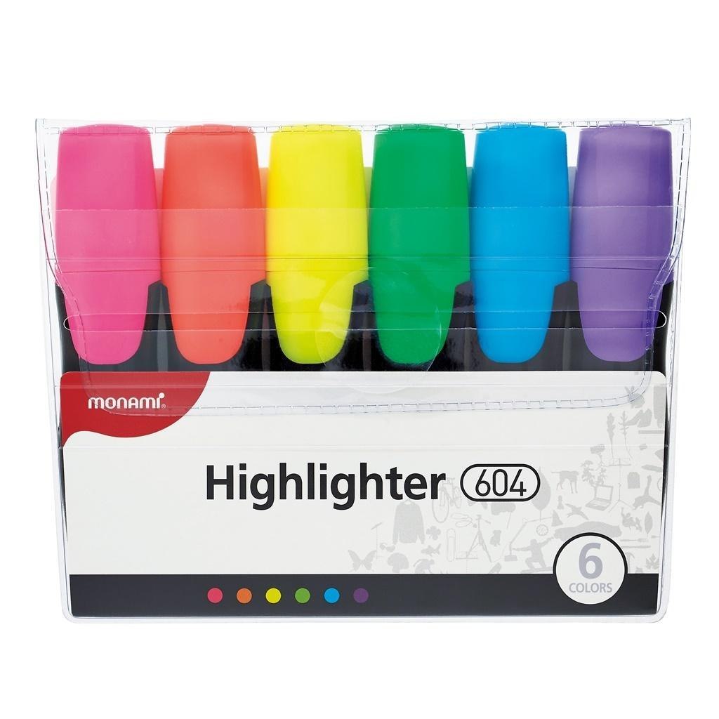 Set Textmarker - Highlighter 604 - 6 culori | Monami