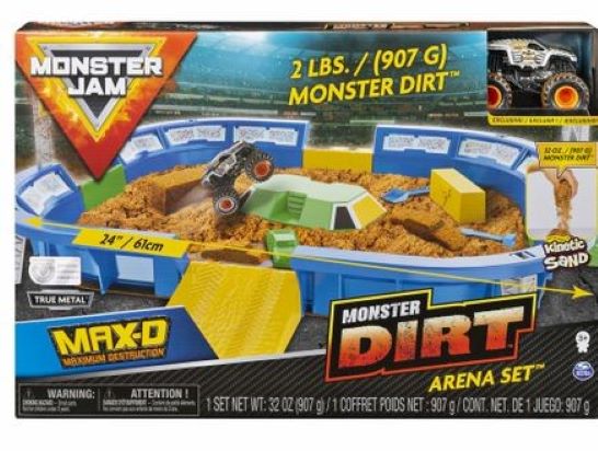 Set de joaca Monster Jam - Kinetic Sand, Monster Dirt Arena | Monster Jam