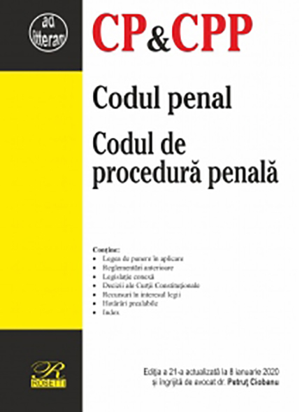 Codul penal. Codul de procedura penala (8 ianuarie 2020) |