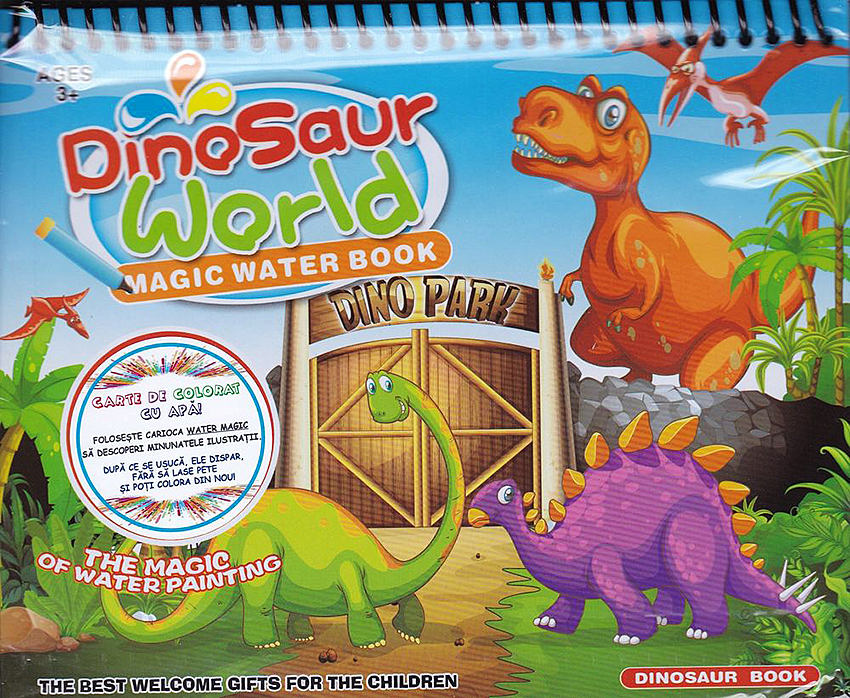 Dinosaur World. Magic Water Book. Carte de colorat cu apa |
