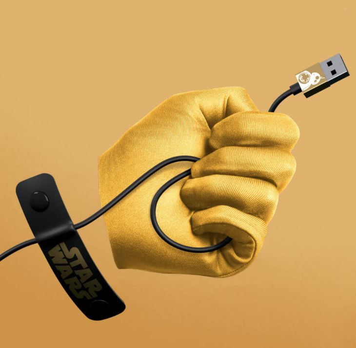 Cablu micro-USB - Star Wars BB-8 Gold | Tribe 