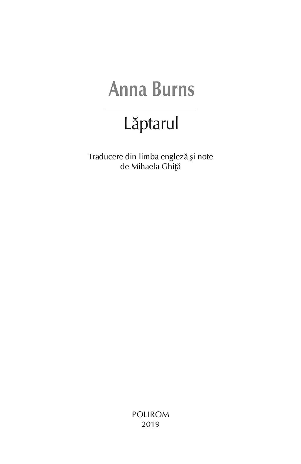 Laptarul | Anna Burns - 1 | YEO