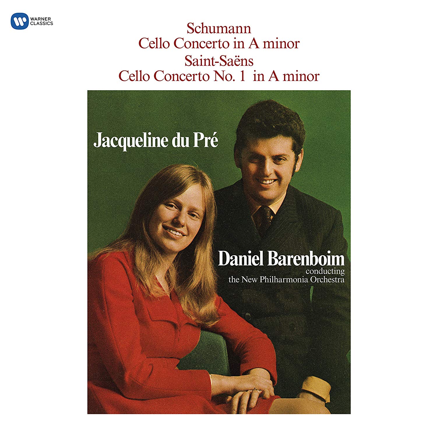 Schumann & Saint-Saens: Cello Concertos - Vinyl | Jacqueline Du Pre, Daniel Barenboim, Robert Schumann, Camille Saint-Saens
