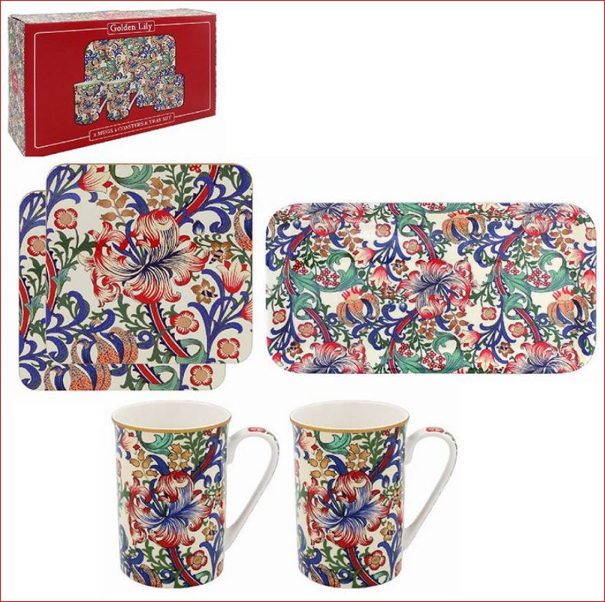 Set 2 cani+ 3 cutii cadou  Golden Lily