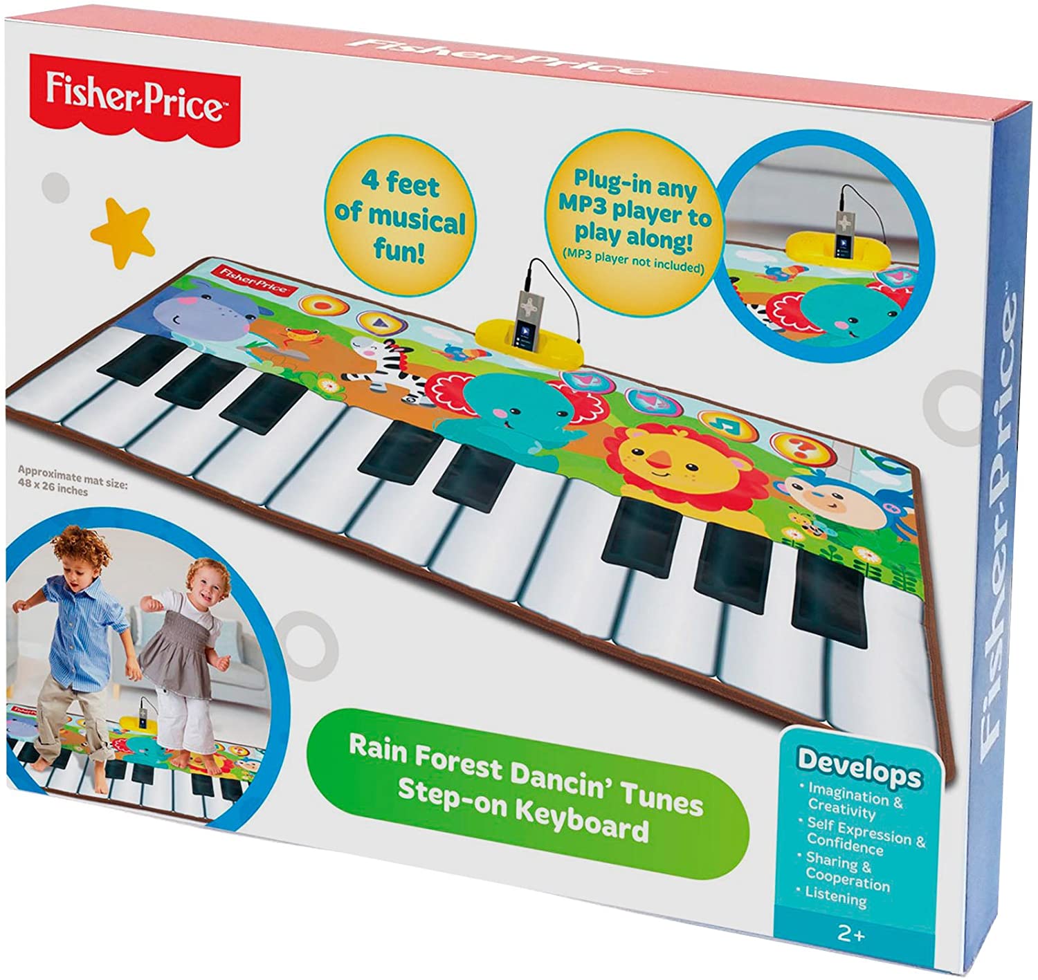 Covor muzical tip pian - Rain Forest Dancin Tunes Step on Keyboard | Fisher Price
