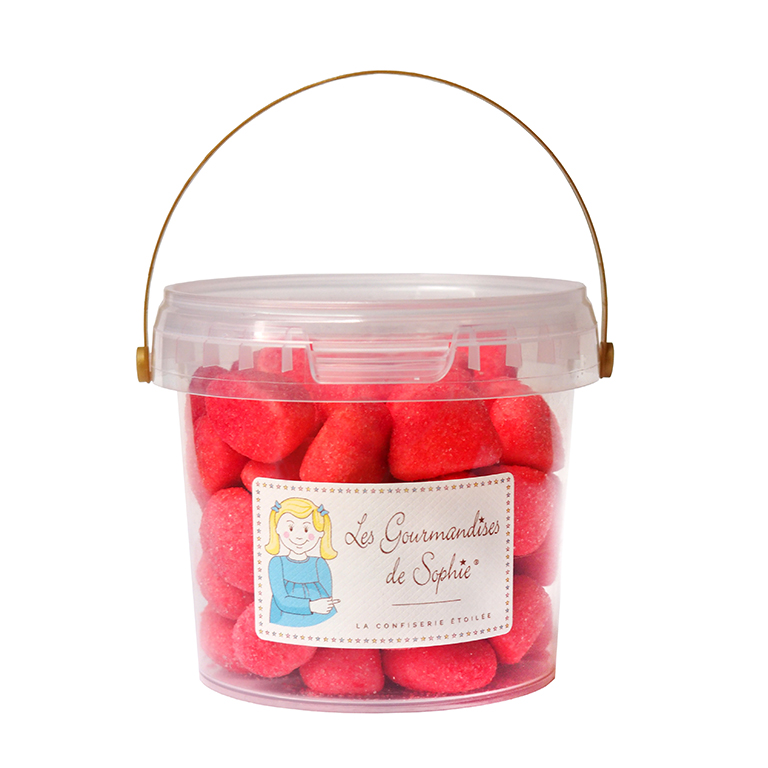 Galetusa cu bomboane in forma de capsuni - fraises | Les Gourmandises de Sophie