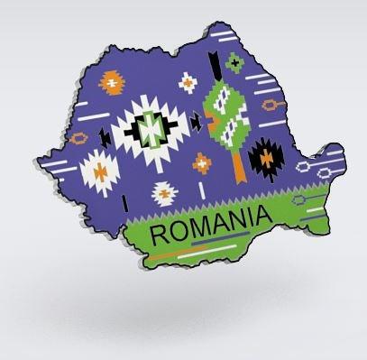 Magnet de frigider din metal - Romania | Magnetella