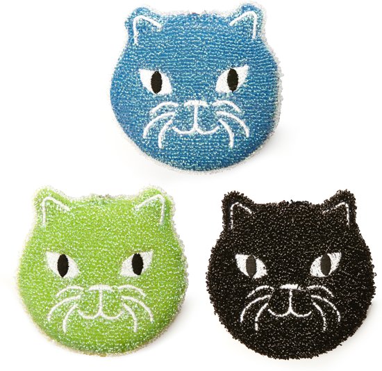 Burete pentru vase - Cat Sponges Set of 3 | Kikkerland - 2 | YEO