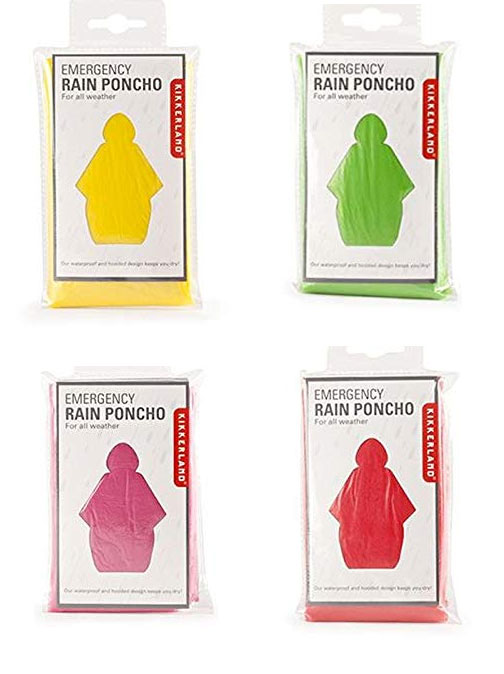 Poncho pentru ploaie - Emergency Rain Poncho | Kikkerland