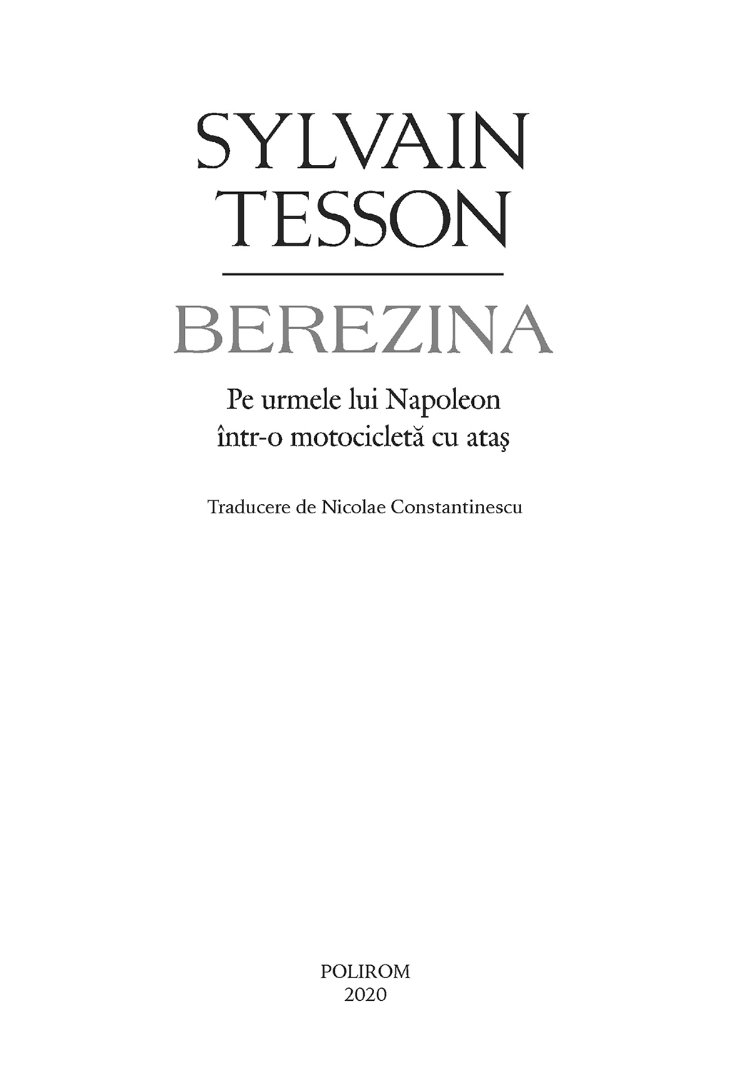 Berezina | Sylvain Tesson - 3 | YEO