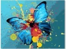 Set picturi pe numere - Blue Butterfly | Acuarello