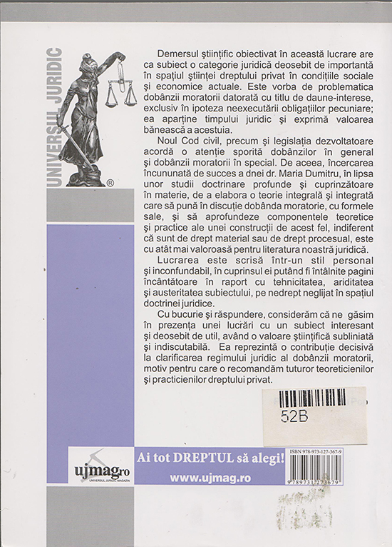 Regimul juridic al dobanzii moratorii | Maria Dumitru