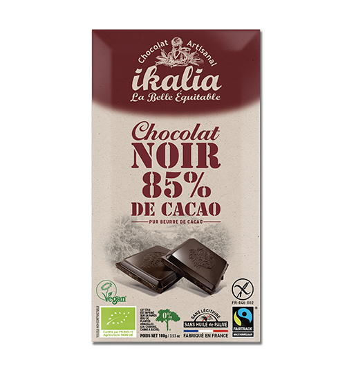 Ciocolata neagra -  85% cacao Bio | Ikalia