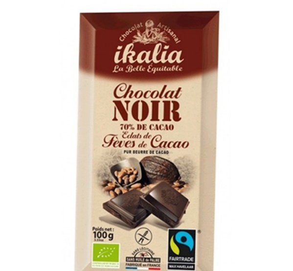 Ciocolata neagra cu boabe de cacao Bio | Ikalia