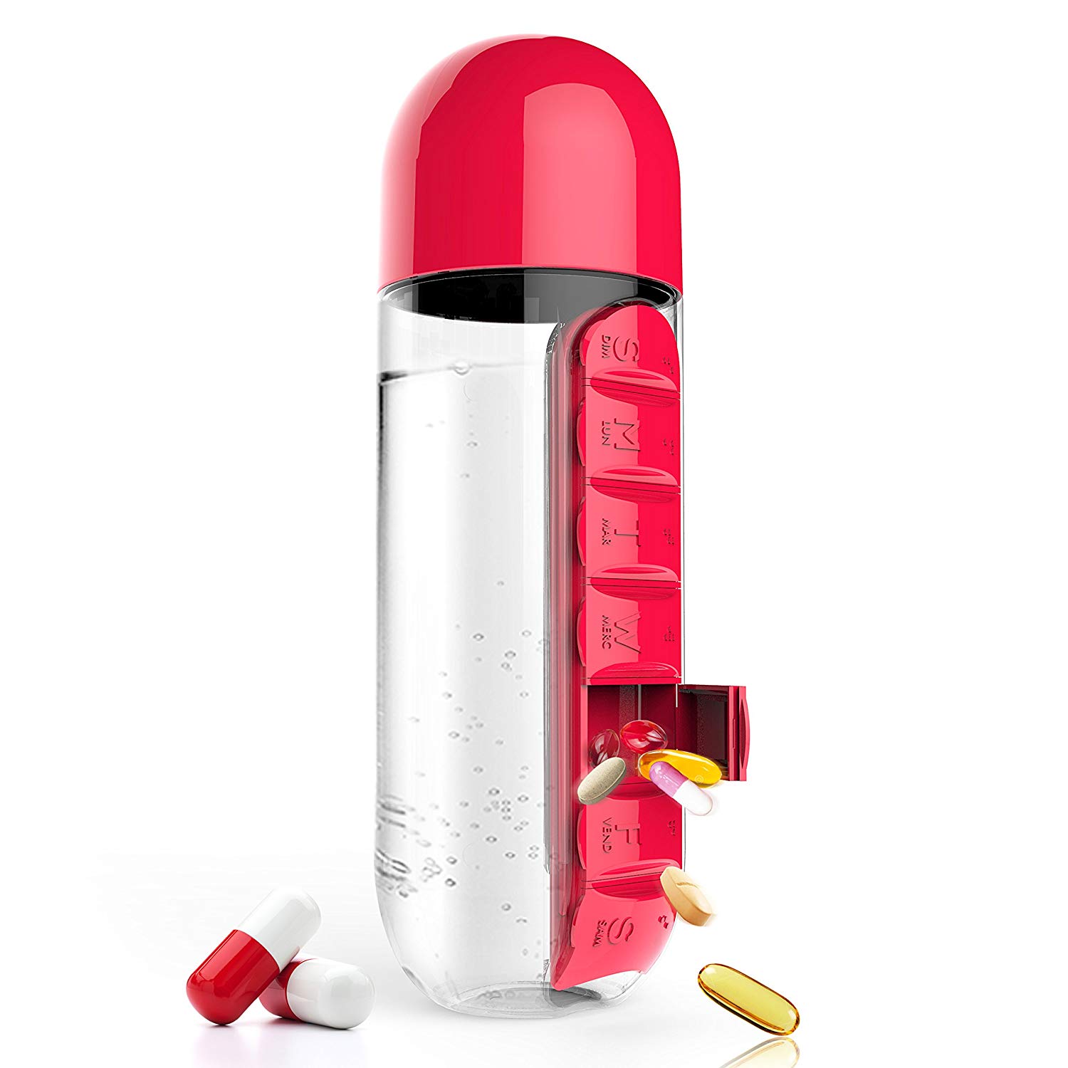 Sticla - Pill Organizer - Red | AD-N-ART - 1 | YEO