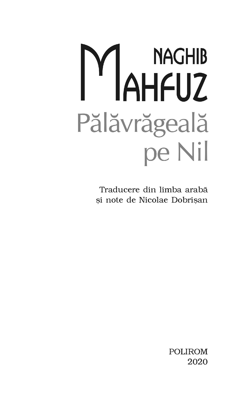 Palavrageala pe Nil | Naghib Mahfuz - 2 | YEO