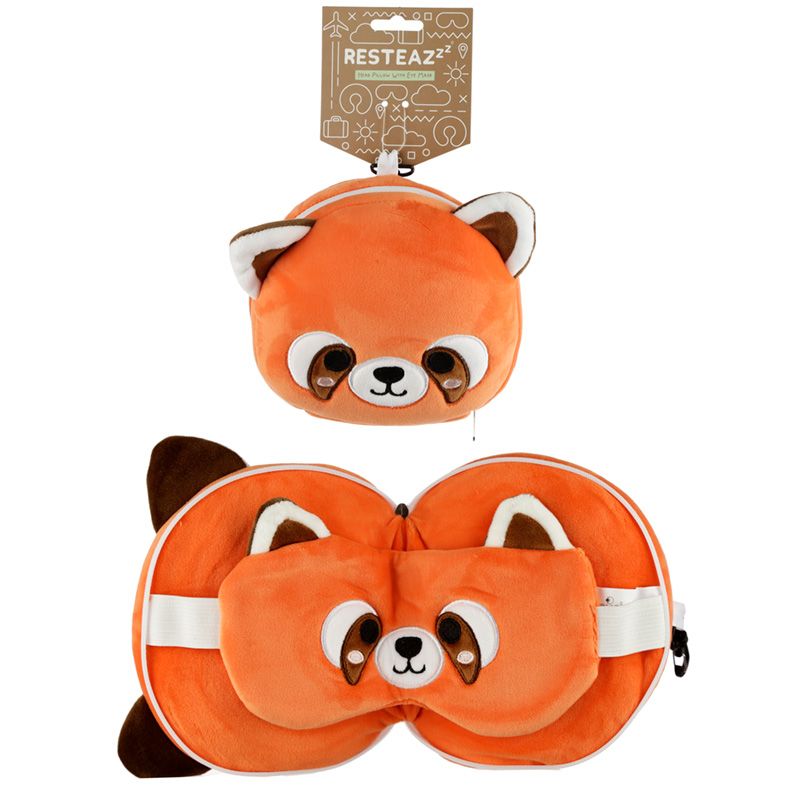 Set perna si masca pentru somn - Relaxeazzz Plush Cutiemals Red Panda | Puckator