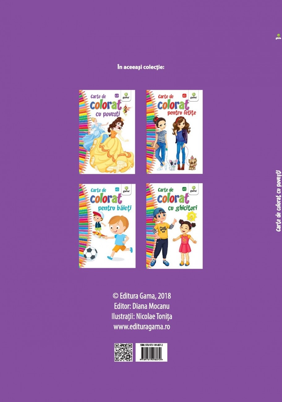 Carte de colorat cu povesti | adolescenti