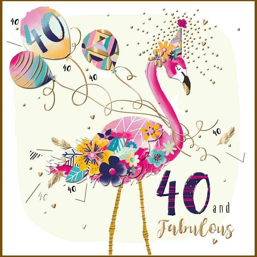 Felicitare - 40TH Birthday / Strawberry Fizz | Ling Design