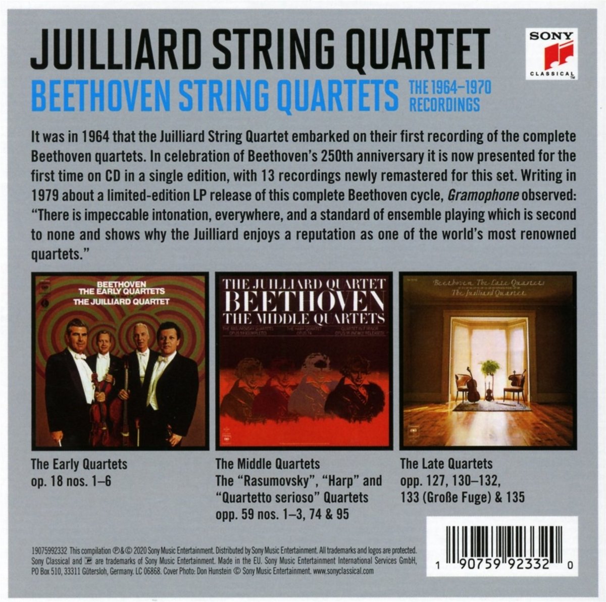 Beethoven String Quartets 1964-1970 Recordings | Ludwig Van Beethoven, Juilliard String Quartet