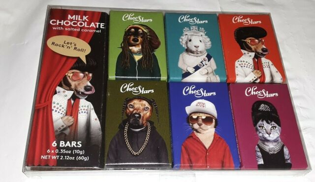 Cutie 6 x 10 g tablete de ciocolata - Chocstars 6 x 10 g gift pack | Chocolate and Love