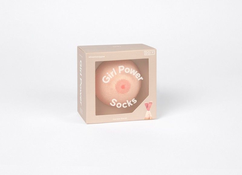 Sosete - Girl Power - White