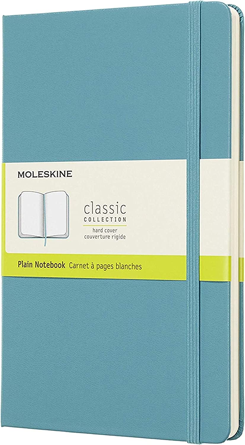 Carnet - Moleskine Classic - Large, Hard Cover, Plain - Blue Reef | Moleskine