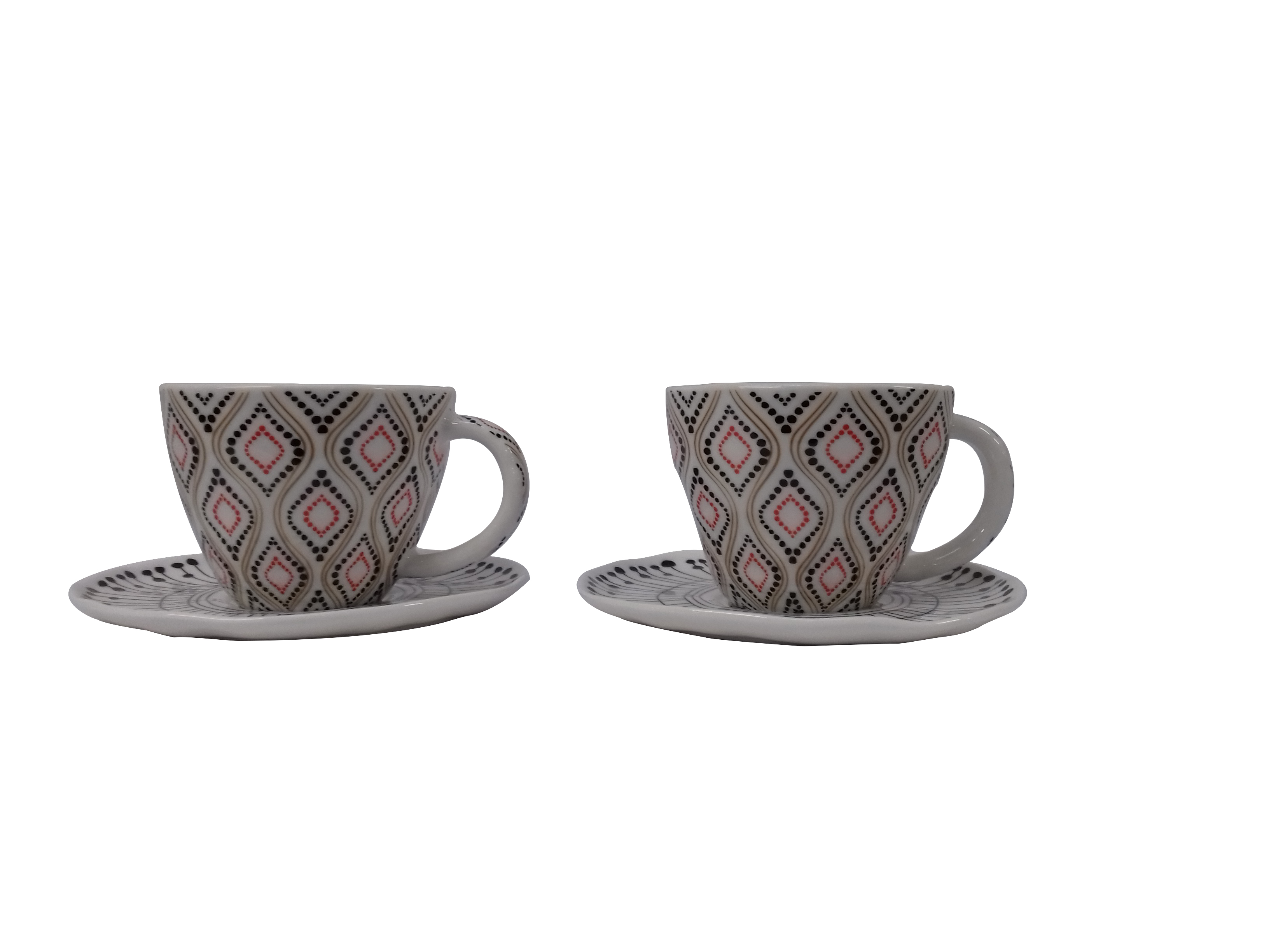 Set 2 cesti cu farfurie - Organica