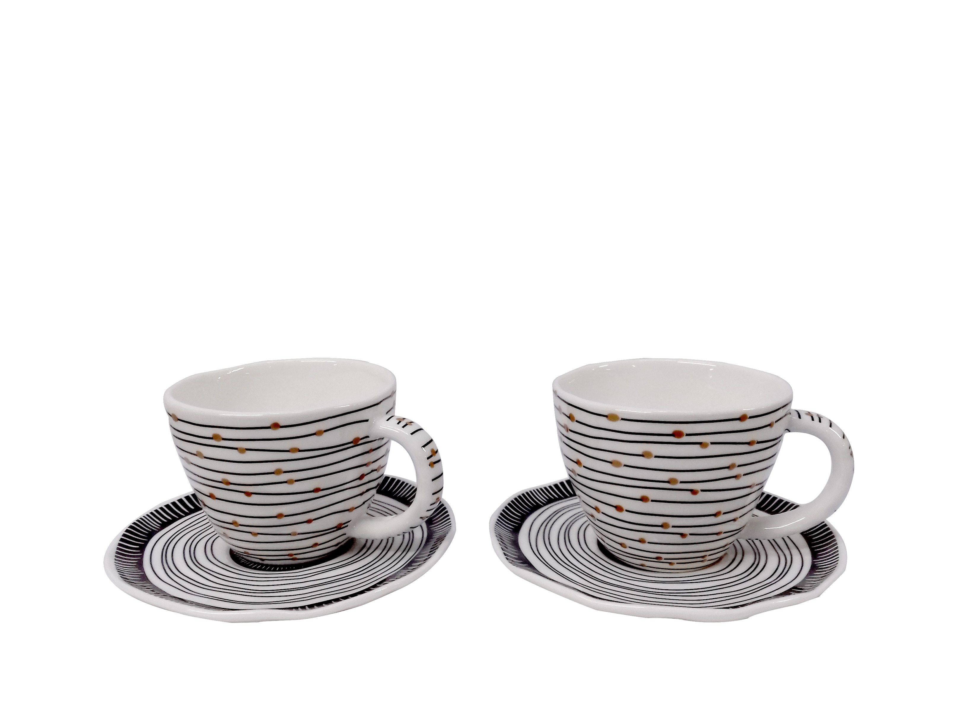 Set 2 cesti cu farfurie - Organic