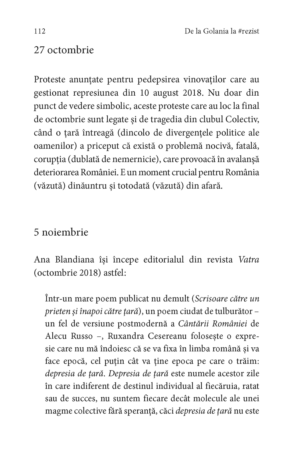 De la Golania la #rezist. Jurnal civic 2017-2019 | Ruxandra Cesereanu - 5 | YEO