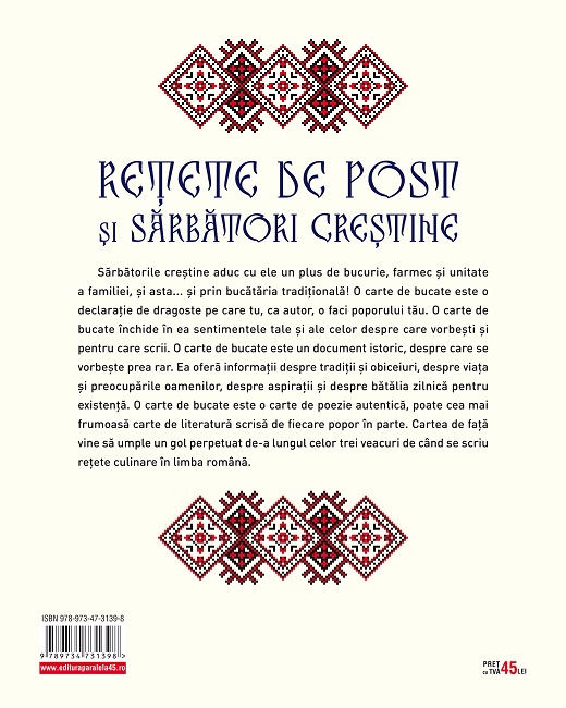 Retete de post si sarbatori crestine | Maria Cristea Soimu