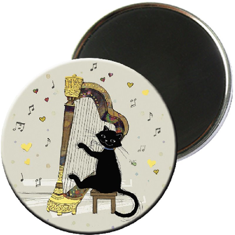 Magnet - Chat Musique Harpe | Kiub
