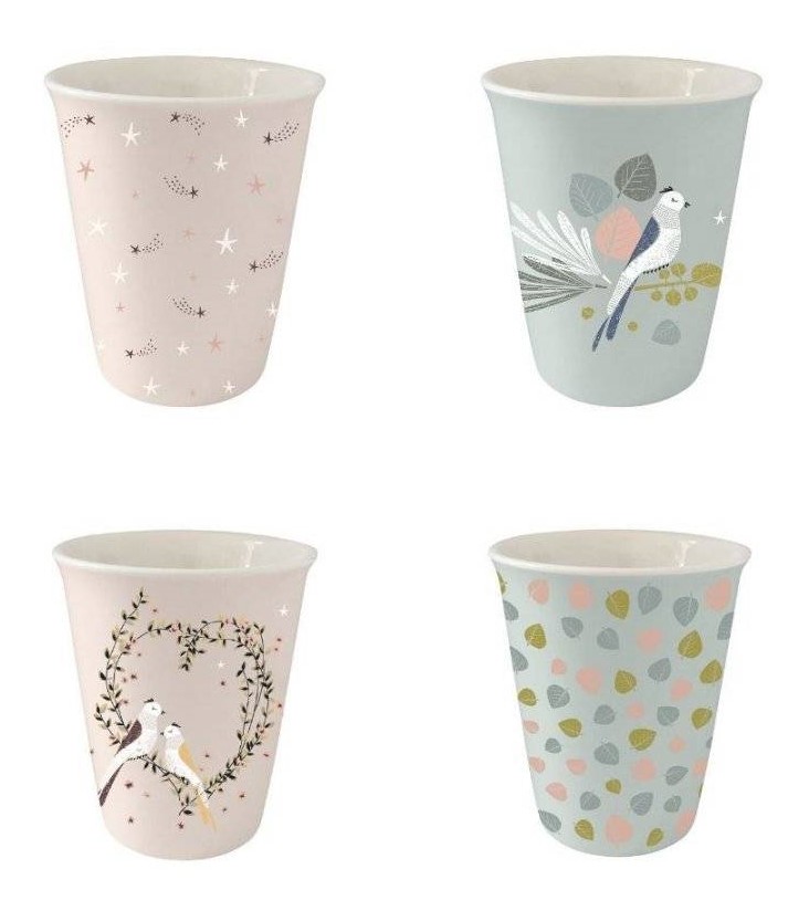 Set 4 cesti - Tasses Poetique | Kiub - 1 | YEO