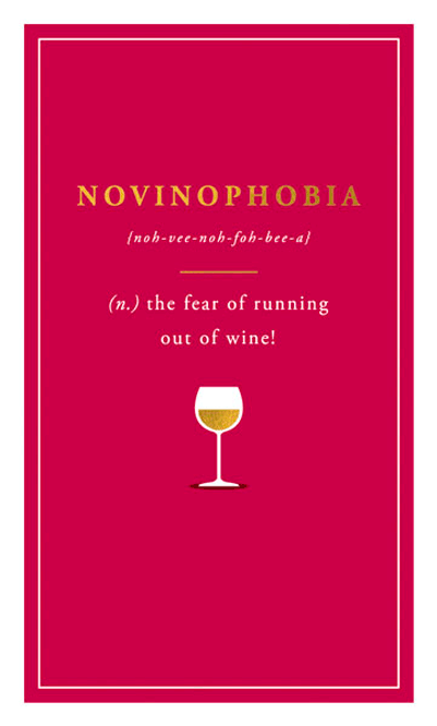 Felicitare - Novinophobia - Wine Glass | The Art File